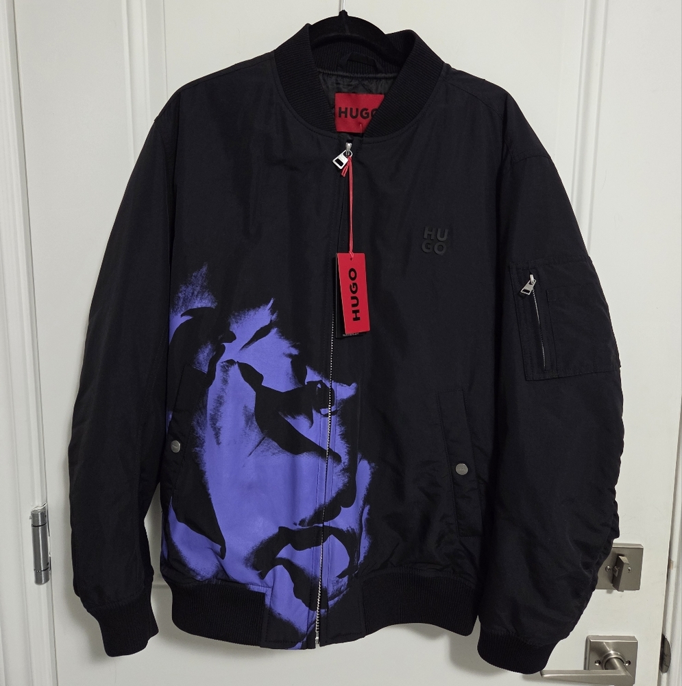 NWT - Hugo Boss Men's Flame Floral Limited Edition Padded Bomber Jacket - Size M